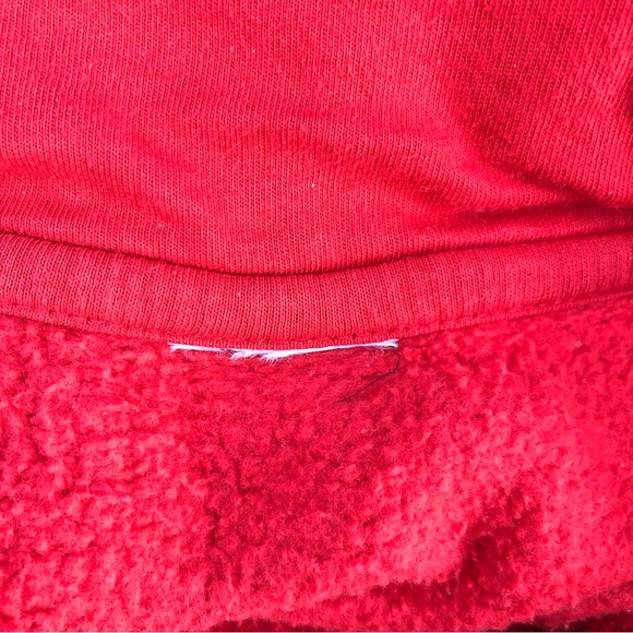 Nike Center Check Center Swoosh Hoodie Size L Red Hooded Sweatshirt - Picture 6 of 9